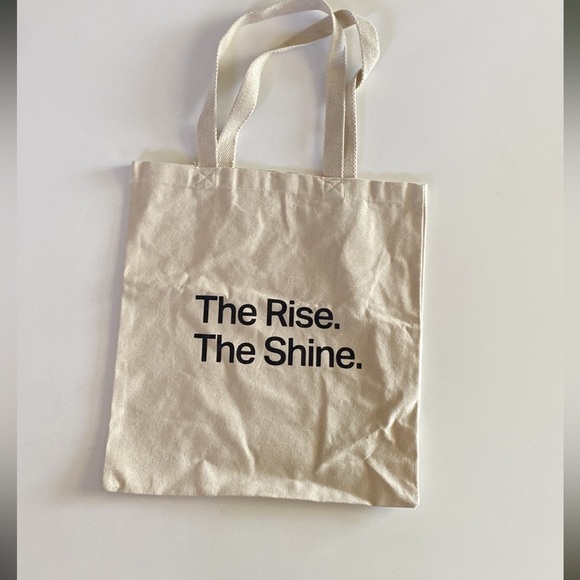 Vuori Cream Canvas Tote Bag. The Rise. The Shine. - Picture 2 of 2
